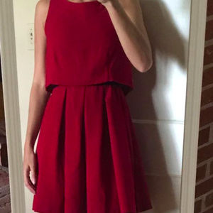 red cocktail dress